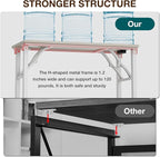 TEMI Small Computer Desk Folding Table - Image 6