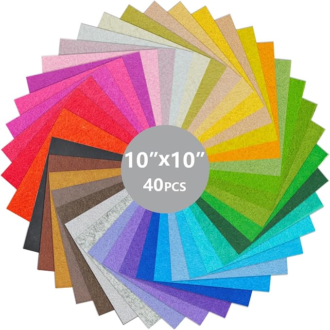 40PCS Felt Fabric Sheets Craft by Loyisal