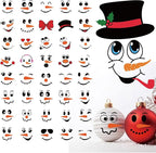 41 PCS Snowman Face Stickers for Crafts Christmas Vinyl Snowman Face Decals for - Image 8