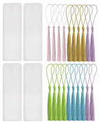 Bookmark Mold with Tassels 4Pcs Rectangle Silicone Jewelry Making Mould with by PPhtony