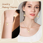 MARFOREVER 40 Pcs 18K Gold Heart Charms - Image 5