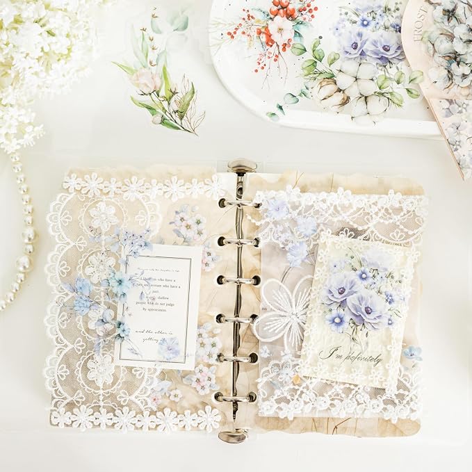 120 PCS Pastel Watercolor Nature Floral Botanical Stickers - Image 7