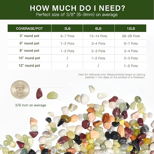 NUPICK 12 lbs Pebbles for Indoor Plants, 3/8 Inch Pea Gravel for Fish Tank - Image 6