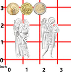 Art Molds for Polyclay Air Dry Clay Plaster, 2 Carved Archangel Symbols - Image 4