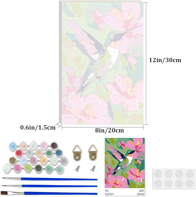Lxmsja Hummingbird Paint by Numbers Kit - Image 4