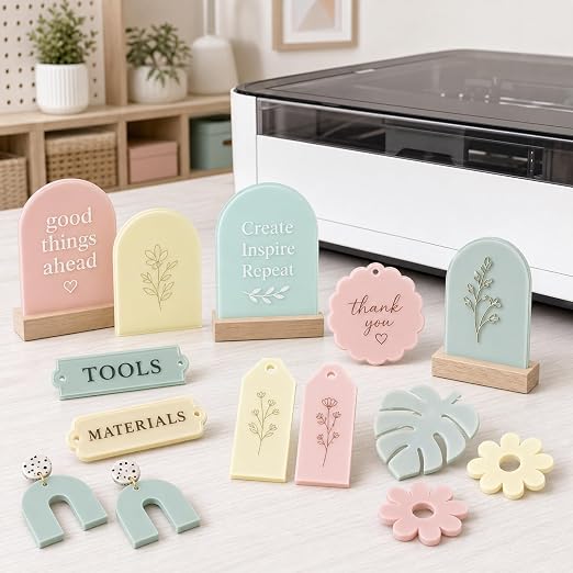 Macaron Pastel Cast Acrylic Sheets 12x12 1/8" | Dual finish matte & glossy cast - Image 7
