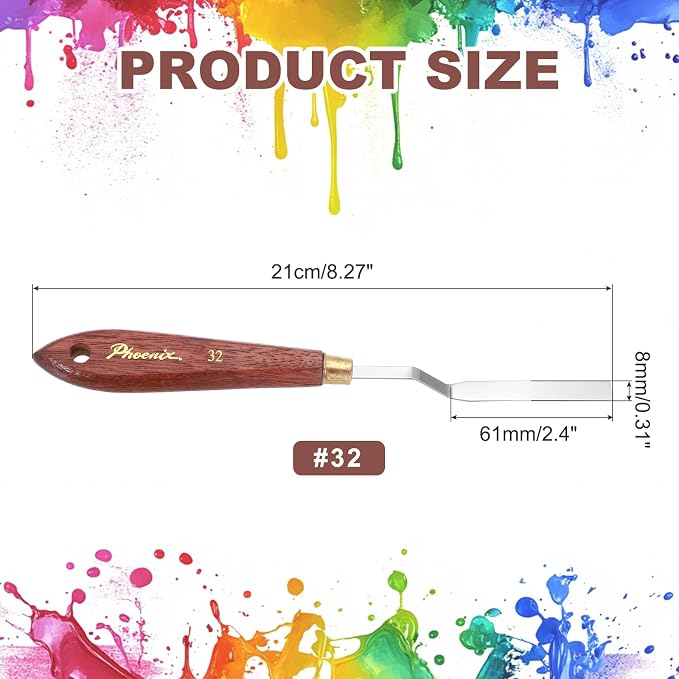 MECCANIXITY Pack of 1 Palette Knife No.32, 8.3" Long Palette Knives - Image 2