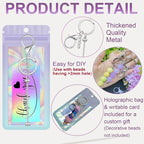42/84/126 Pcs Beadable Keychain Bars Bulk Blank DIY Beaded Keychain Making - Image 3