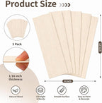 Balsa Wood Sheets, 5 Pack 12 x 4 x 1/16 Inch Unfinished Thin Wood Boards - Image 2