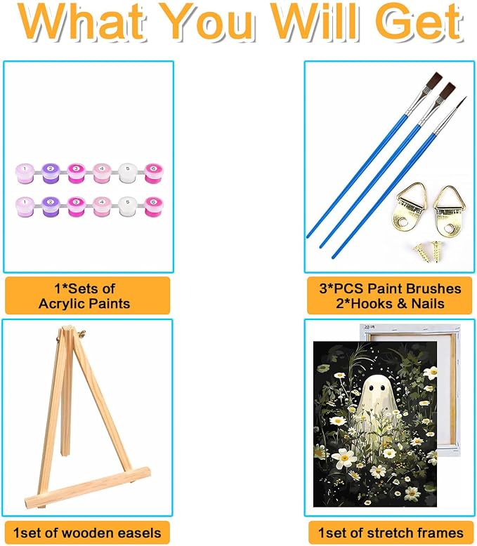 Halloween Framed Paint by Numbers Kits - Image 5