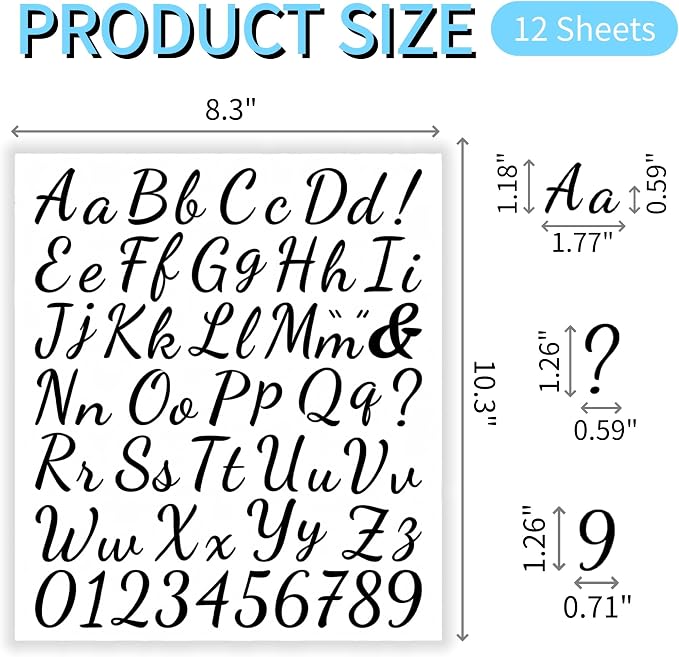 12pcs Iron on Letters for Clothing, Heat Transfer Vinyl Letters, DIY Fabric - Image 2