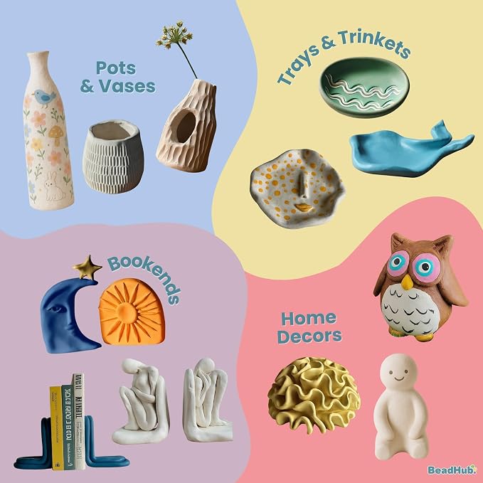 Air Dry Clay Pottery Kit for Adults Beginner, Starter Kit - Image 8