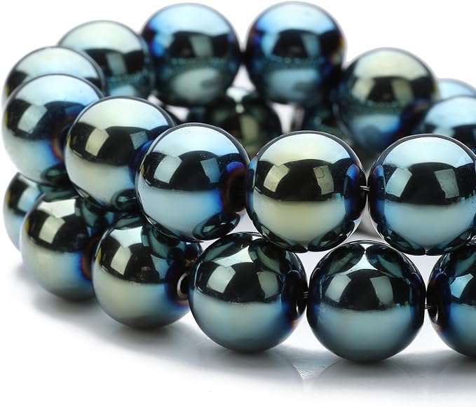 Zenkeeper 108Pcs Green Hematite Stones Beads Spacer Loose Beads Bulk - Image 5