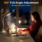 15W LED Desk Lamp with USB Charging Ports, Dimmable Table Lamp with 3 Color - Image 5