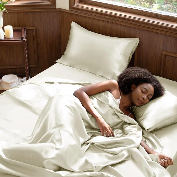 CozyLux Satin Sheets King Size Sheet Set - Image 2