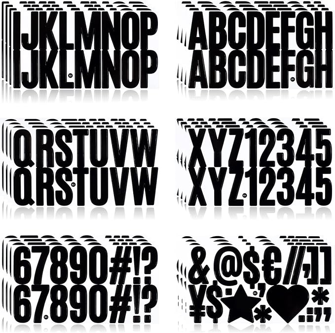 400 Pcs 24 Sheets Letter Stickers, Self Adhesive Waterproof 2.5 Inch Mailbox by Llewyn