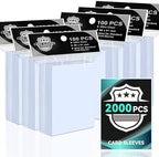 2000PS Soft Card Sleeves for Standard Trading Cards, Sturdy Trading Cards by VKshop