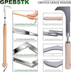 GREBSTK Crack Weeder Crevice Weeding Stainless Steel Sharp Tool, 22 in | - Image 8