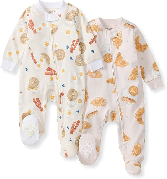 Burt’s Bees Baby Boys' One-Piece Sleep and Play 100% Organic Cotton PJs