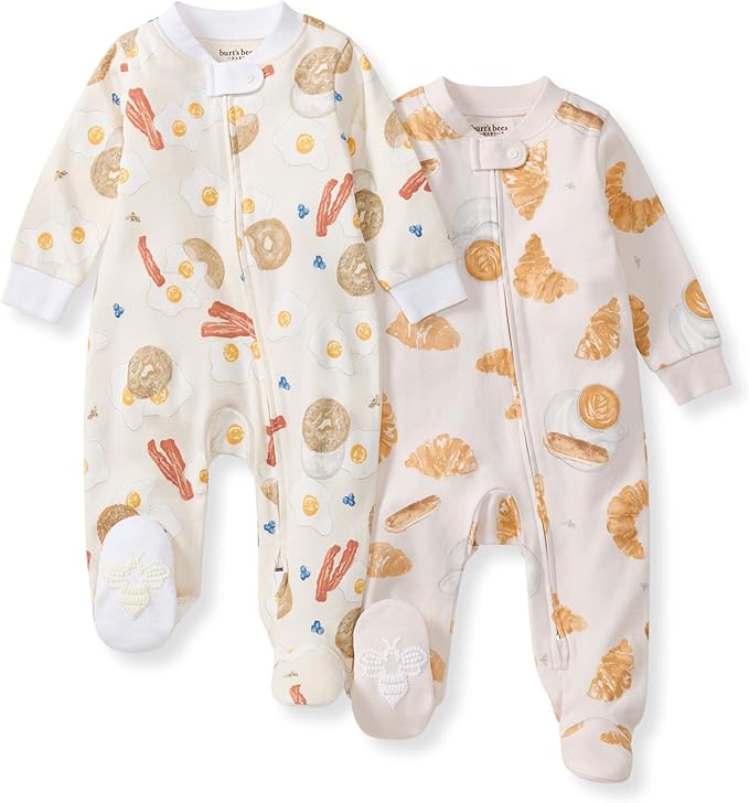 Burt’s Bees Baby Boys' One-Piece Sleep and Play 100% Organic Cotton PJs