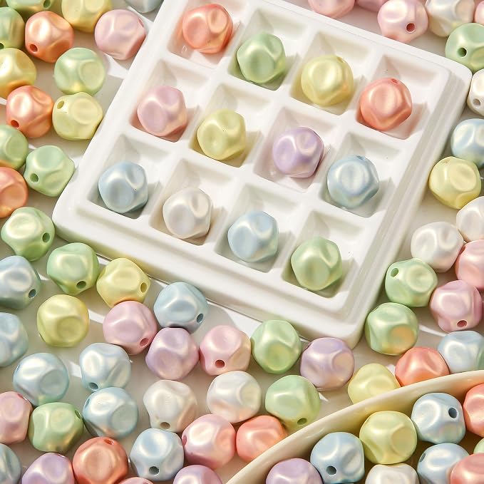 16mm Acrylic Beads 100pcs Cute Candy Colors Bead Spacer Loose Beads - Image 5