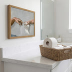 Funny Bathroom Wall Art, The Creation of Adam Toilet Paper Canvas Print - Image 7