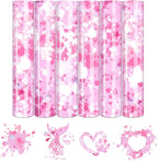 Tintnut Pink White Splash Heat Transfer Vinyl, stretch washable, works by Tintnut