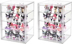 2 Pack 4 Tier Display Case for Collectibles, Storage Container by UniHIMO