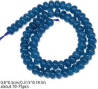Songxi 5x8mm Natural Deep Blue Chalcedony Stone Rondelle Beads, Gemstone - Image 2