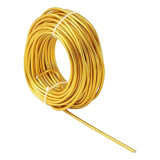 Fashewelry 32.8 Feet 5mm Gold Aluminum Wire Bendable Metal Craft Wire - Image 2