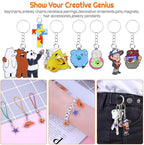 shynek Shrinky Plastic Sheets Keychain Kit, Hole Punch, Scissors - Image 6