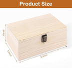 WSICSE 2 Pack Unfinished Wood Boxes - Image 2
