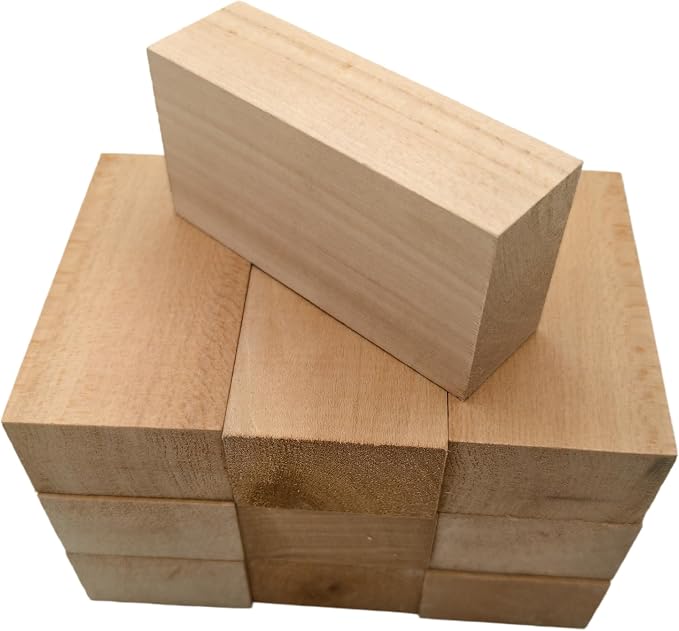 10PCS Basswood Carving Blocks, Whittling Wood Carving Kit, Unfinished Wooden by Unknown
