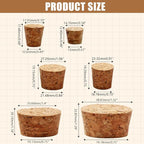 Uenhoy 30 Pcs Soft Wood Corks 6 Size, Wooden Tapered Cork Plugs Wine Bottle - Image 3