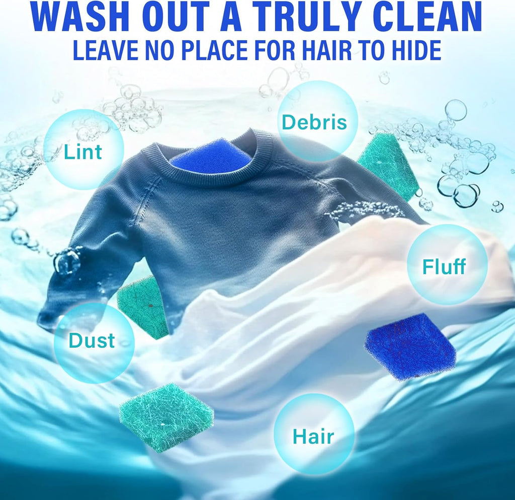 Easy Pet Hair Remover for Laundry, 6Pcs Reusable Lint Catcher for Washing Machine, Laundry Hair Catcher for Clothes, Sheets and Blankets