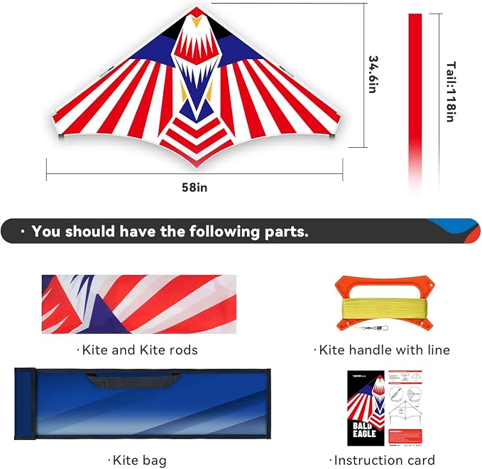 Kite, Large Delta Kites for Kids and Adults, Durable Multifunctional Beach Kite - Image 2