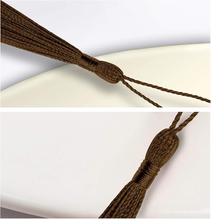 VAPKER 100 Dark Chocolate Tassels 13cm/5-Inch Silky Handmade Soft Tassels - Image 3
