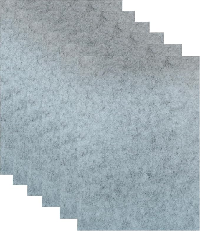 6 Pcs, 8 x 12 Inch Grey Felt Sheets, 2mm Thick | Felt Fabric by Moicstiy