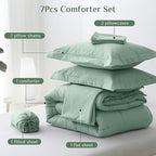 JOLLYVOGUE King Comforter Set, Ultra-Soft Bed in a Bag King Size 7 Pieces - Image 5