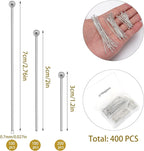 400 PCS 30mm 50mm 70mm Mixed Length Ball Pins - Image 2