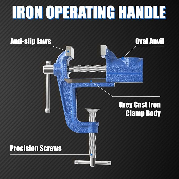Mini Table Clamp, Small Bench Vise, Upgraded cast steel manufacturing Jewelers - Image 6