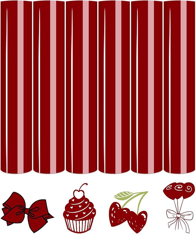Tintnut Maroon Heat Transfer Vinyl, easy cut & weed, stretch washable, works by Tintnut
