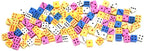 SmartDealsPro 100 Assorted 1/5" 5mm D6 Mini Dice Game Dot Square Dice Set - Image 5