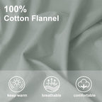 59”W Cotton Flannel Fabric, Super Soft 150GSM, Medium Weight Solid Arts & - Image 3