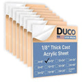 Duco White Cast Acrylic Sheets 1/8" Thick 8" x 12" by DucoPlasticsSupply