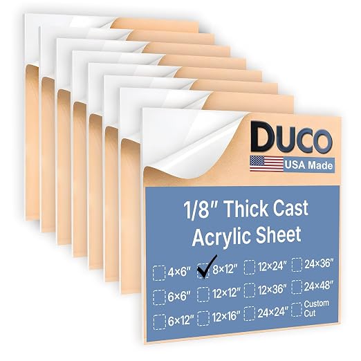 Duco White Cast Acrylic Sheets 1/8" Thick 8" x 12" by DucoPlasticsSupply