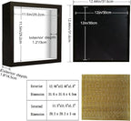 12x12 Shadow Box Frame with Letter Stickers, Graduation Memories Frame - Image 2