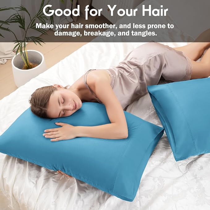 Pillowcases Queen Size 2 Pack, Viscose Cooling Pillow Cases - Image 5