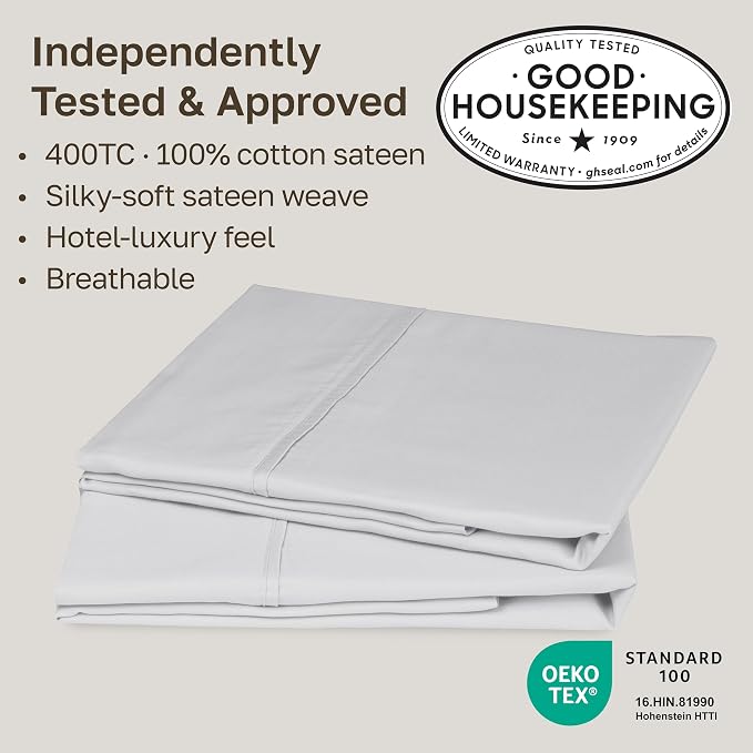 California Design Den King Pillow Cases Set of 2 Cotton - Image 2