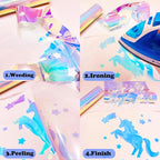 Holographic Heat Transfer Vinyl 10.5IN x 6FT Rainbow HTV Iron on Vinyl - Image 5